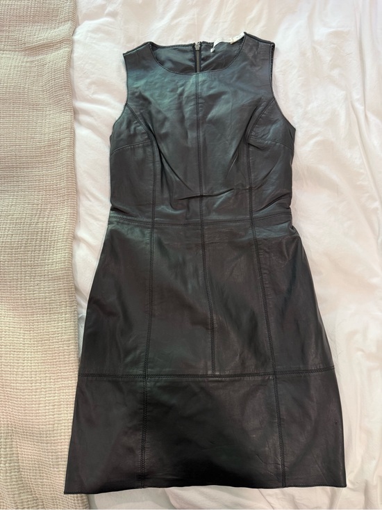 Walter Baker Dresses & Skirts - Walter Baker Black Sleeveless Leather Mini Dress